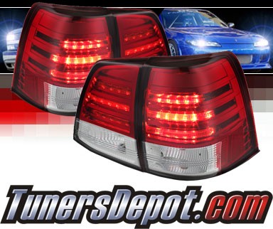 Sonar® LED Tail Lights (Red/Clear) - 08-11 Toyota Land Cruiser