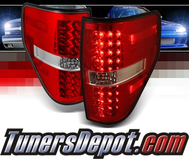 Sonar® LED Tail Lights (Red/Clear) - 09-14 Ford F-150 F150