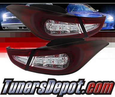 Sonar® LED Tail Lights (Red/Clear) - 11-13 Hyundai Elantra