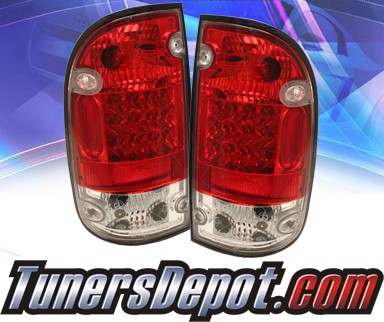 Sonar® LED Tail Lights (Red/Clear) - 95-00 Toyota Tacoma