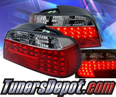 Sonar® LED Tail Lights (Red/Clear) - 95-01 BMW 740iL E38