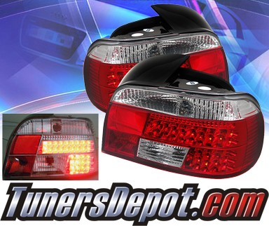 Sonar® LED Tail Lights (Red/Clear) - 97-00 BMW 528i E39 Sedan