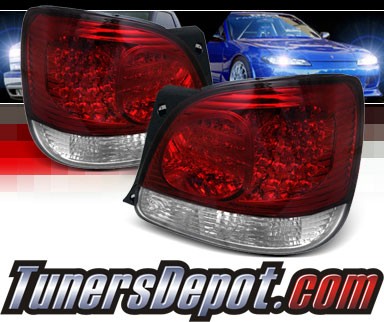 Sonar® LED Tail Lights (Red/Clear) - 98-05 Lexus GS300