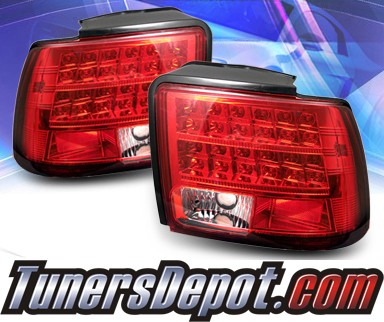 Sonar® LED Tail Lights (Red/Clear) - 99-04 Ford Mustang
