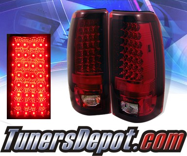 Sonar® LED Tail Lights (Red/Clear) - 99-06 Chevy Silverado Dualie