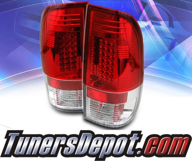 Sonar® LED Tail Lights (Red/Clear) - 99-07 F450 F-450 Super Duty