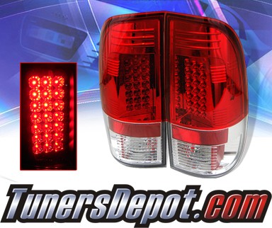 Sonar® LED Tail Lights (Red/Clear) - 99-07 Ford F-250 F250 Super Duty