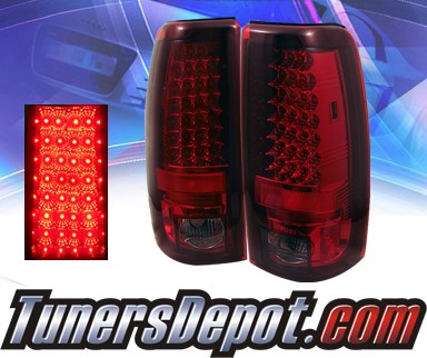 Sonar® LED Tail Lights (Red/Smoke) - 03-06 Chevy Silverado