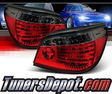 Sonar® LED Tail Lights (Red/Smoke) - 04-07 BMW 525i E60 4dr. Sedan