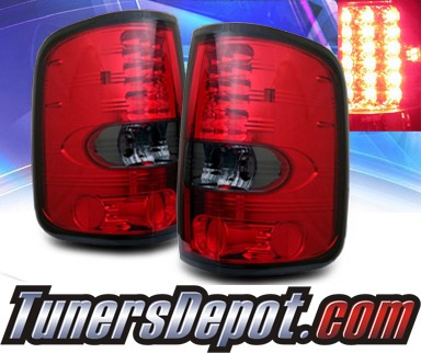 Sonar® LED Tail Lights (Red/Smoke) - 04-08 Ford F-150 F150 Fleetside