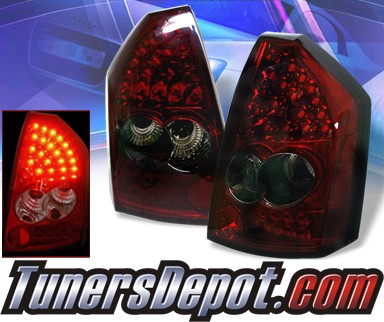 Sonar® LED Tail Lights (Red/Smoke) - 05-07 Chrysler 300C