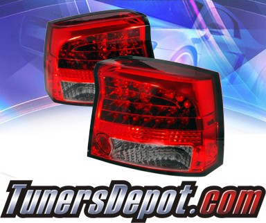 Sonar® LED Tail Lights (Red/Smoke) - 06-08 Dodge Charger
