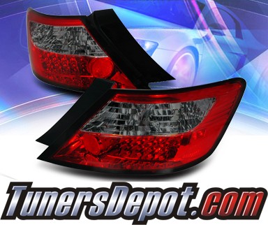Sonar® LED Tail Lights (Red/Smoke) - 06-10 Honda Civic 2dr.