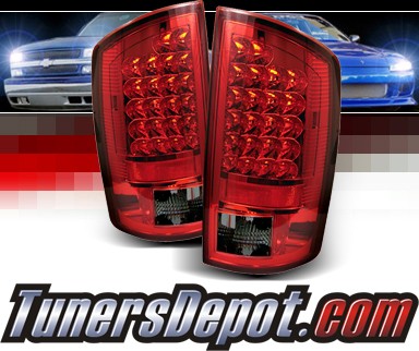 Sonar® LED Tail Lights (Red/Smoke) - 07-08 Dodge Ram Pickup 1500