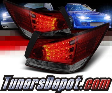 Sonar® LED Tail Lights (Red/Smoke) - 08-12 Honda Accord 4dr