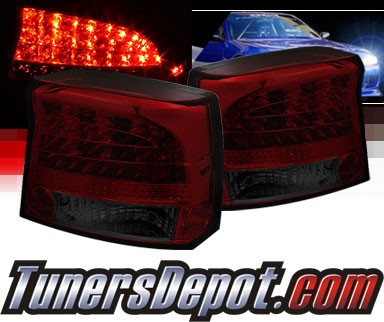Sonar® LED Tail Lights (Red/Smoke) - 09-10 Dodge Charger