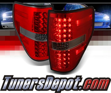 Sonar® LED Tail Lights (Red/Smoke) - 09-14 Ford F-150 F150
