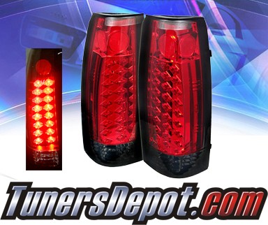 Sonar® LED Tail Lights (Red/Smoke) - 88-98 Chevy Full Size Pickup