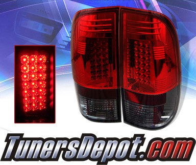 Sonar® LED Tail Lights (Red/Smoke) - 97-03 Ford F-150 F150