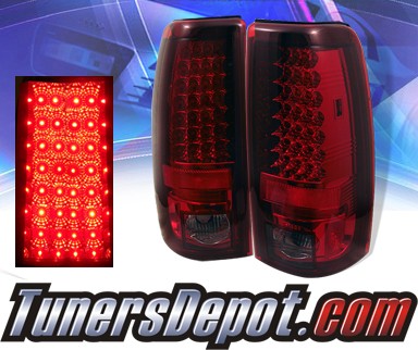 Sonar® LED Tail Lights (Red/Smoke) - 99-06 Chevy Silverado Dualie