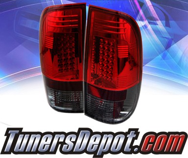 Sonar® LED Tail Lights (Red/Smoke) - 99-07 F350 F-350 Super Duty