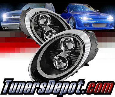 Sonar® Light Bar DRL Projector Headlights (Black) - 05-09 Porsche 911