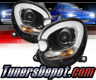 Sonar® Light Bar DRL Projector Headlights (Black) - 11-15 Mini Cooper Countryman