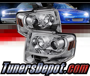 Sonar® Light Bar DRL Projector Headlights (Chrome) - 07-13 Ford Expedition