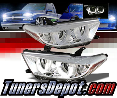Sonar® Light Bar DRL Projector Headlights (Chrome) -  11-13 Toyota Highlander