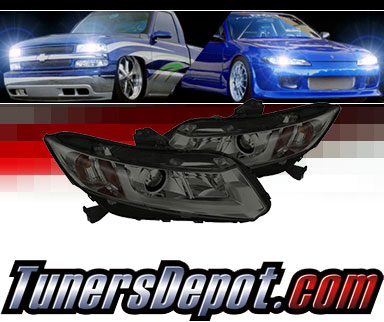 Sonar® Light Bar DRL Projector Headlights (Smoke) - 12-14 Honda Civic 2dr