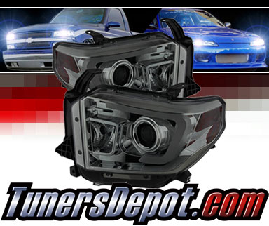 Sonar® Light Bar DRL Projector Headlights (Smoke) - 14-16 Toyota Tundra