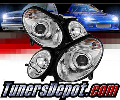Sonar® Projector Headlights (Chrome) - 03-06 Mercedes Benz E320 4dr/Wagon W211