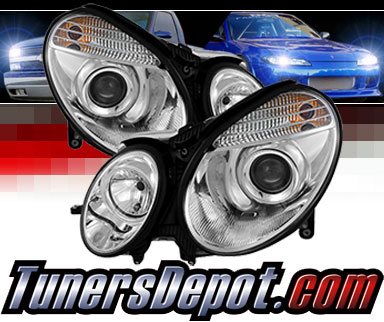 Sonar® Projector Headlights (Chrome) - 03-06 Mercedes Benz E500 4dr/Wagon W211 (w/ HID Only)