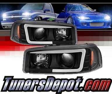Sonar® V2 Halo Projector Headlights (Black) - 99-06 GMC Sierra
