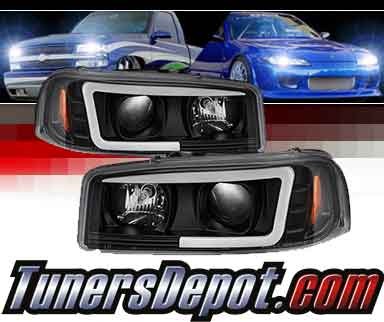 Sonar® V2 Halo Projector Headlights (Black) - 99-06 GMC Sierra
