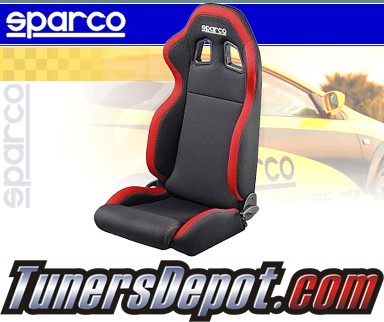 Sparco® Adjustable Racing Seat - R100 (Black/Red)