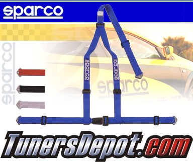 Sparco® Bolt-in Seat Belt Harness - 3 Point (Blue)