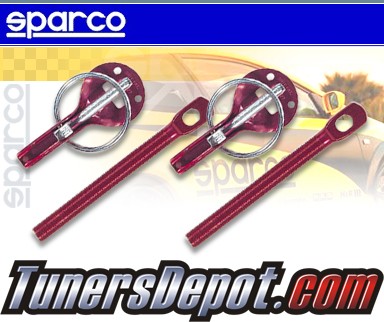 Sparco® Racing Hood Pins - Red (Pair)