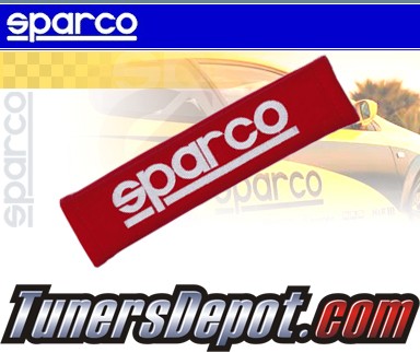 Sparco® Seat Belt Shoulder Pad - 2&quto; ALCANTARA (Red)