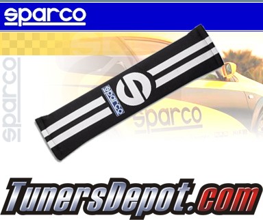 Sparco® Seat Belt Shoulder Pad - 77 LINE (Black)