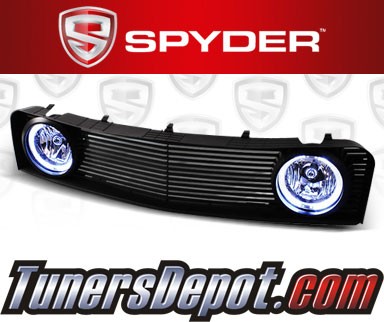 Spyder® Front Grill Grille (Black) - 05-09 Ford Mustang (Incl. Halo Fog Lights)