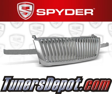 Spyder® Front Vertical Grill Grille (Chrome) - 03-06 Chevy Avalanche (w/o Body Cladding)