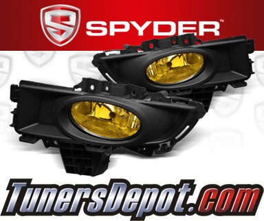Spyder® OEM Fog Lights (Yellow) - 07-08 Mazda 3 4dr. (Factory Style)