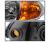 TD® 1pc Amber Crystal Headlights (Black) - 93-97 Honda Del Sol
