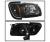 TD® 1pc DRL LED Crystal Headlights with Black Trim Corner Lights (Black) - 01-04 Toyota Tacoma
