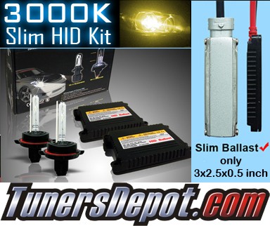TD® 3000K HID Slim Ballast Kit (Low Beam) - 97-99 Acura CL 2.3 (9006/HB4)