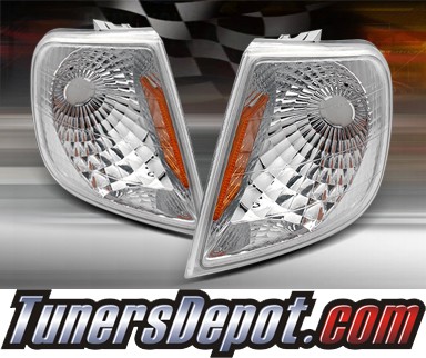 TD® Clear Corner Lights (Euro Clear) - 97-02 Ford Expedition w/ Amber Reflector