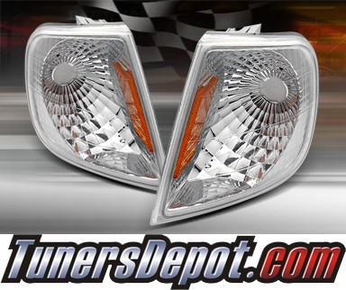 TD® Clear Corner Lights (Euro Clear) - 97-99 Ford F250 F-250 w/ Amber Reflector