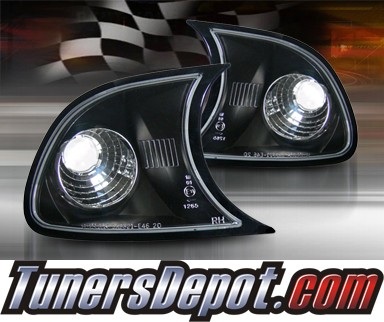 TD® Clear Corner Lights G2 (JDM Black) - 99-01 BMW 330Ci 2dr E46