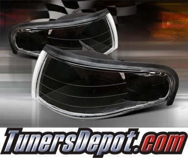 TD® Clear Corner Lights (JDM Black) - 94-98 Ford Mustang